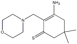 2-(Morpholinomethyl)-3-amino-5,5-dimethyl-2-cyclohexene-1-thione Struktur