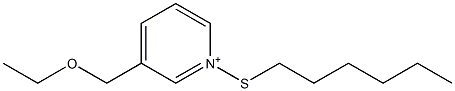 3-(Ethoxymethyl)-1-(hexylthio)pyridinium Struktur