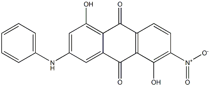 2-Anilino-4,8-dihydroxy-7-nitroanthraquinone Struktur