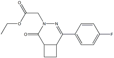 4,5-Ethylene-3-(4-fluorophenyl)-5,6-dihydro-6-oxopyridazine-1(4H)-acetic acid ethyl ester Struktur