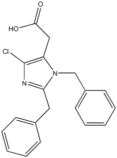 4-Chloro-2-benzyl-1-(benzyl)-1H-imidazole-5-acetic acid Struktur