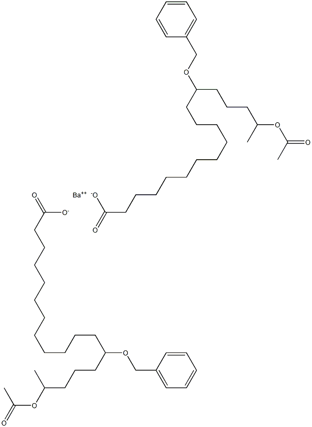 Bis(13-benzyloxy-17-acetyloxystearic acid)barium salt Struktur