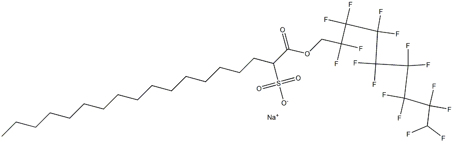 1-(2,2,3,3,4,4,5,5,6,6,7,7,8,8,9,9-Hexadecafluorononyloxycarbonyl)heptadecane-1-sulfonic acid sodium salt Struktur