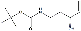 N-[(R)-3-Hydroxy-4-pentenyl]carbamic acid tert-butyl ester Struktur