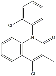 1-(2-Chlorophenyl)-3-methyl-4-chloro-2(1H)-quinolone Struktur