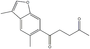 3,5-Dimethyl-6-(1,4-dioxopentyl)benzofuran Struktur