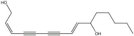 (2Z,8E)-2,8-Pentadecadiene-4,6-diyne-1,10-diol Struktur