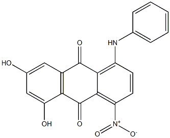 1-Anilino-5,7-dihydroxy-4-nitroanthraquinone Struktur