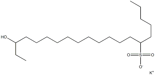 18-Hydroxyicosane-6-sulfonic acid potassium salt Struktur