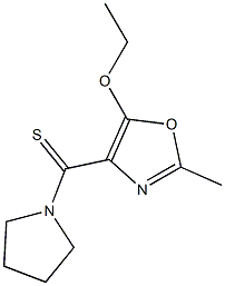 5-Ethoxy-2-methyl-4-[(1-pyrrolidinyl)thiocarbonyl]oxazole Struktur