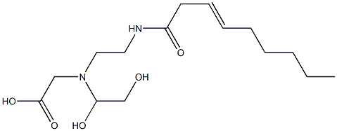 N-(1,2-Dihydroxyethyl)-N-[2-(3-nonenoylamino)ethyl]aminoacetic acid Struktur