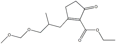 5-Oxo-2-(1-methoxymethoxy-2-methylpropyl)-1-cyclopentene-1-carboxylic acid ethyl ester Struktur