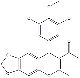 1-[8-(3,4,5-Trimethoxyphenyl)-6-methyl-8H-1,3-dioxolo[4,5-g][1]benzopyran-7-yl]ethanone Struktur