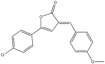 (3E)-3-(4-Methoxybenzylidene)-5-[4-chlorophenyl]furan-2(3H)-one Struktur