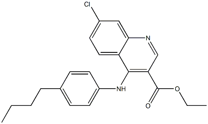 4-[[4-Butylphenyl]amino]-7-chloroquinoline-3-carboxylic acid ethyl ester Struktur