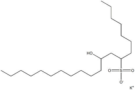 10-Hydroxyhenicosane-8-sulfonic acid potassium salt Struktur