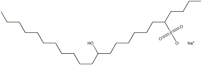 12-Hydroxytricosane-5-sulfonic acid sodium salt Struktur