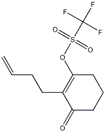 2-(3-Butenyl)-3-(trifluoromethylsulfonyloxy)-2-cyclohexen-1-one Struktur