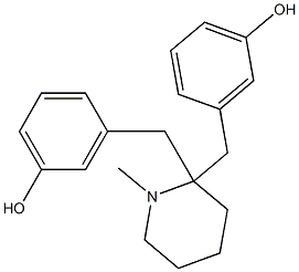 3,3'-[(1-Methylpiperidine-2,2-diyl)bismethylene]bisphenol Struktur