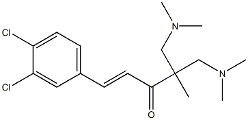 5-(Dimethylamino)-4-[(dimethylamino)methyl]-4-methyl-1-(3,4-dichlorophenyl)-1-penten-3-one Struktur