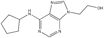 6-Cyclopentylamino-9-(2-hydroxyethyl)-9H-purine Struktur