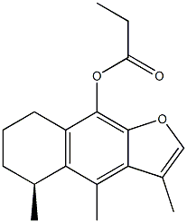 (S)-5,6,7,8-Tetrahydro-3,4,5-trimethylnaphtho[2,3-b]furan-9-ol propionate Struktur