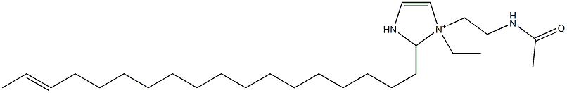 1-[2-(Acetylamino)ethyl]-1-ethyl-2-(16-octadecenyl)-4-imidazoline-1-ium Struktur