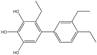 4-Ethyl-5-(3,4-diethylphenyl)benzene-1,2,3-triol Struktur