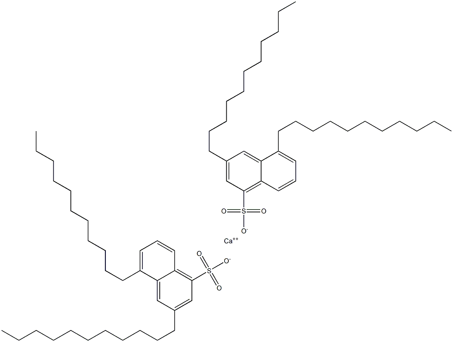 Bis(3,5-diundecyl-1-naphthalenesulfonic acid)calcium salt Struktur