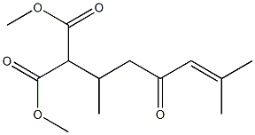 2-[4-Oxo-6-methyl-5-hepten-2-yl]malonic acid dimethyl ester Struktur