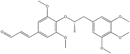 3-[3,5-Dimethoxy-4-[[(S)-3-(3,4,5-trimethoxyphenyl)propan-2-yl]oxy]phenyl]-2-propen-1-al Struktur