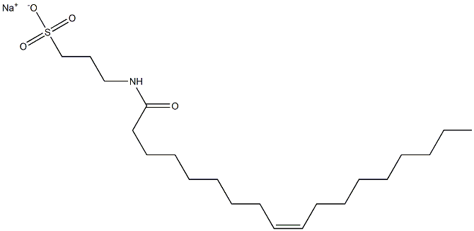 3-[(Z)-9-Octadecenoylamino]-1-propanesulfonic acid sodium salt Struktur