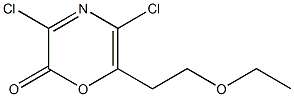 3,5-Dichloro-6-(2-ethoxyethyl)-2H-1,4-oxazin-2-one Struktur