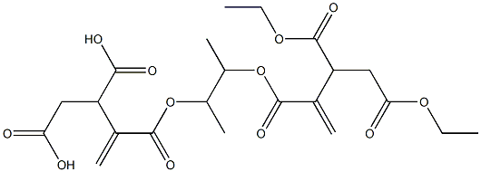 3,3'-[1,2-Dimethylethylenebis(oxycarbonyl)]bis(3-butene-1,2-dicarboxylic acid diethyl) ester Struktur