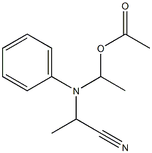 N-(1-Acetoxyethyl)-N-(1-cyanoethyl)aniline Struktur