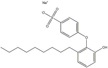 2'-Hydroxy-6'-nonyl[oxybisbenzene]-4-sulfonic acid sodium salt Struktur