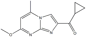 2-Cyclopropylcarbonyl-7-methoxy-5-methylimidazo[1,2-a]pyrimidine Struktur