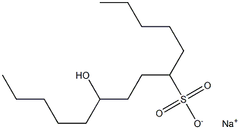 9-Hydroxytetradecane-6-sulfonic acid sodium salt Struktur