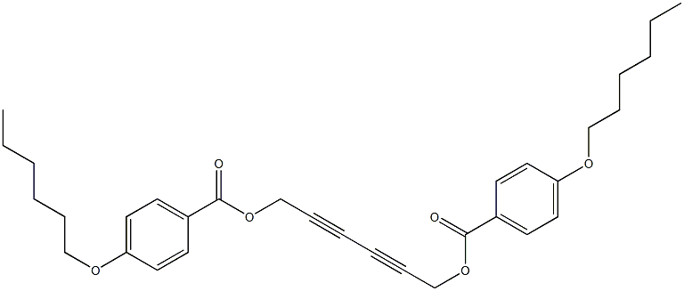 2,4-Hexadiyne-1,6-diol bis(4-hexyloxybenzoate) Struktur