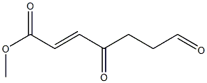 (E)-6-Formyl-4-oxo-2-hexenoic acid methyl ester Struktur