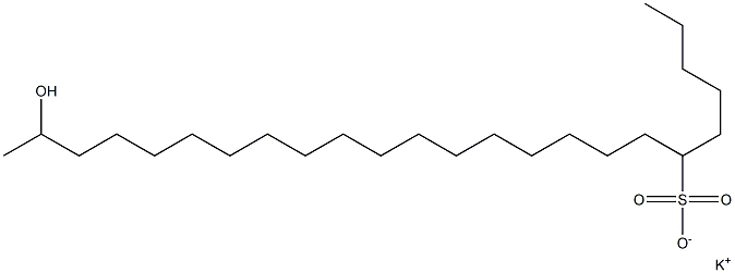 23-Hydroxytetracosane-6-sulfonic acid potassium salt Struktur