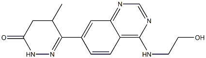 4,5-Dihydro-5-methyl-6-[4-(2-hydroxyethylamino)quinazolin-7-yl]pyridazin-3(2H)-one Struktur