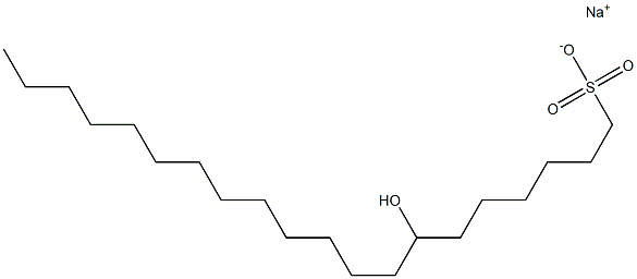 7-Hydroxyicosane-1-sulfonic acid sodium salt Struktur