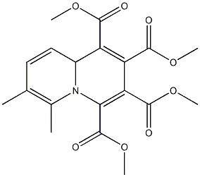 6,7-Dimethyl-9aH-quinolizine-1,2,3,4-tetracarboxylic acid tetramethyl ester Struktur