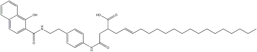 1-Hydroxy-N-[2-[4-(3-carboxy-1-oxo-5-henicosenylamino)phenyl]ethyl]-2-naphthamide Struktur