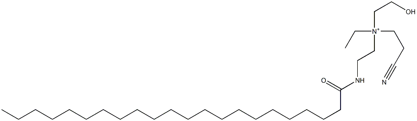 N-(2-Cyanoethyl)-N-ethyl-N-(2-hydroxyethyl)-2-[(1-oxodocosyl)amino]ethanaminium Struktur