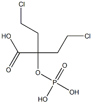 Phosphoric acid bis(2-chloroethyl)(carboxymethyl) ester Struktur