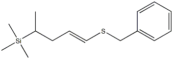 1-Benzylthio-4-trimethylsilyl-1-pentene Struktur