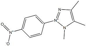 1,4,5-Trimethyl-2-(p-nitrophenyl)-1H-1,2,3-triazol-2-ium Struktur