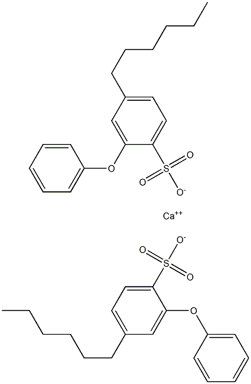 Bis(4-hexyl-2-phenoxybenzenesulfonic acid)calcium salt Struktur